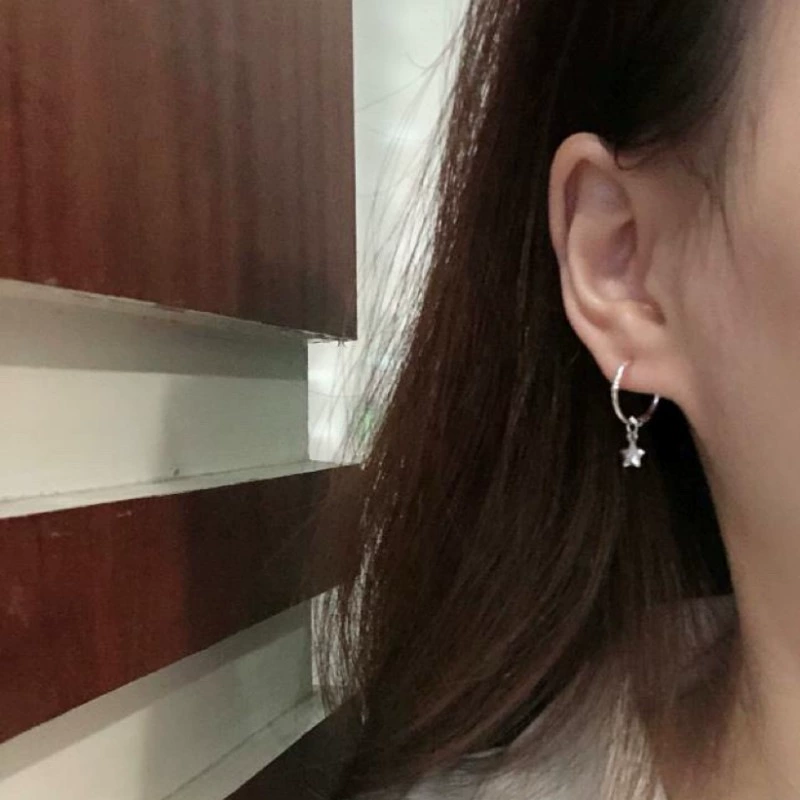 Серебряная шпилька, подвеска, демисезонные серьги, серебро 925 пробы, легкая роскошь, яркий привлекающий стиль, простой и элегантный дизайн