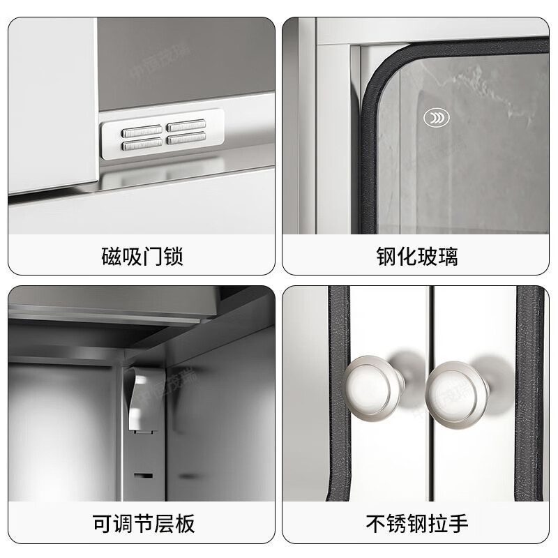不锈钢厨房吊柜墙壁柜橱柜壁挂式碗柜厨房壁柜墙上储物柜卫生间用|undefined
