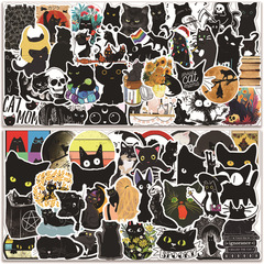 100 black cat Guka sticker cartoon material children phone case notebook waterproof decoration creative sticker