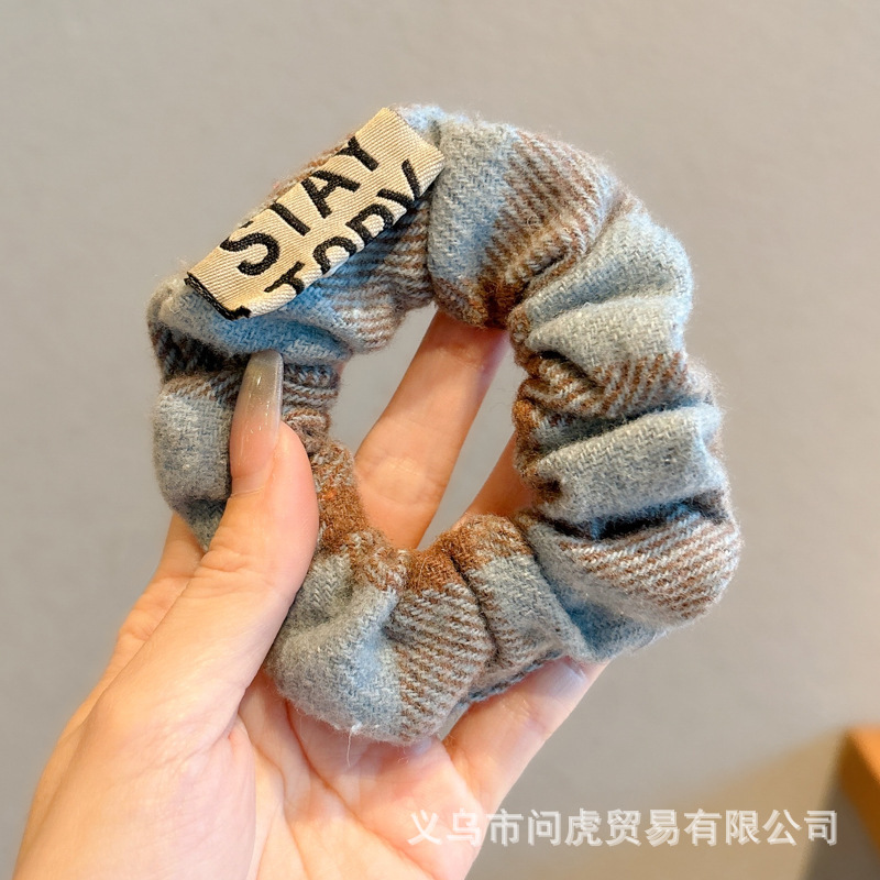 Lazo para el cabello de intestino grueso de encaje de alta calidad de Corea para mujer, banda elástica y duradera, bufanda cuadrada de todo fósforo, cuerda para la cabeza, accesorios para el cabello