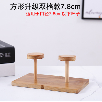 Portavasos de papel de bambú dispensador de agua para el hogar leche té cafetería portavasos desechables Barra de almacenamiento de escritorio comercial