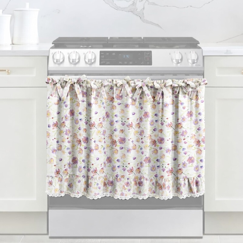 Customized Lace Cotton Polyester Oven Skirt Ruffled Edge Oven Curtain Soft Wildflower Meadow Country Kitchen Decoration Customized Lace Cotton Polyester Oven Skirt Ruffled Edge Oven Curtain Soft Wildflower Meadow Country Kitchen Decoration