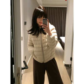 FOX ROOM 新国标连帽排骨羽绒服2025冬季百搭90白鸭绒外套W2341