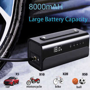 Cross-border explosives multifunctional portable intelligent digital display air pump car tire electric wireless car air pump
