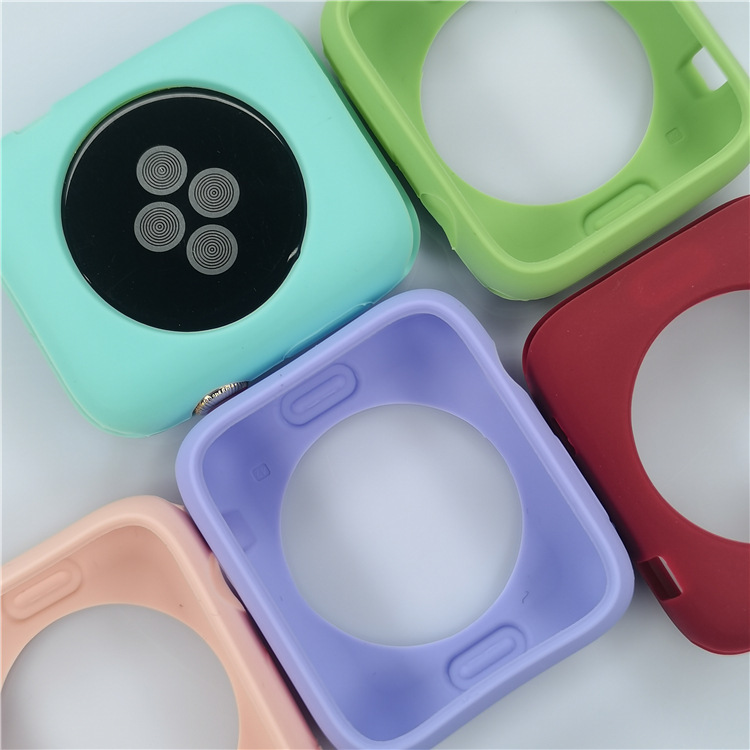 For Apple Watch Ultra9876543210 Generation SE Half Bag Watch Case Soft Shell Candy Color Protective Cover