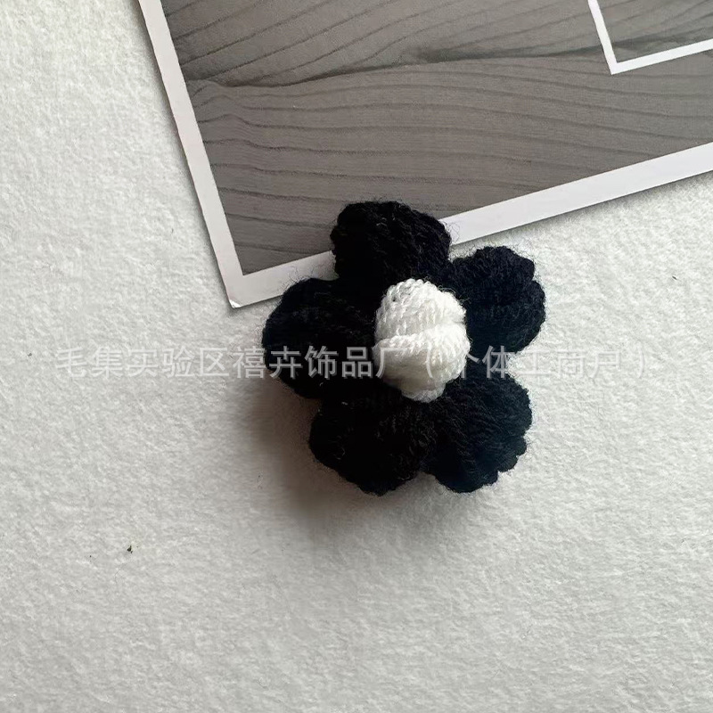 送料無料手作りかぎ針編みパフフラワーウールの花 DIY ヘアピンジュエリーアクセサリーコサージュバッグ衣類アクセサリーフラワー|undefined