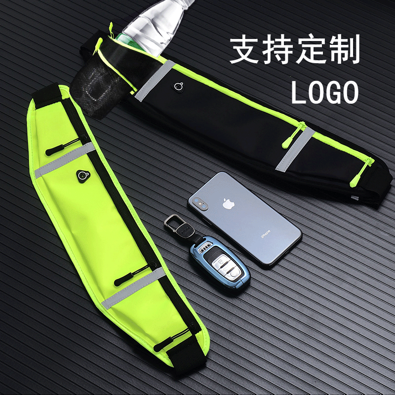 Running Waist Bag Men's and Women's Sports Mobile Phone Bag Outdoor Amazon Multi-Functional Three-Pocket Waterproof Ultra-Thin Belt Bag