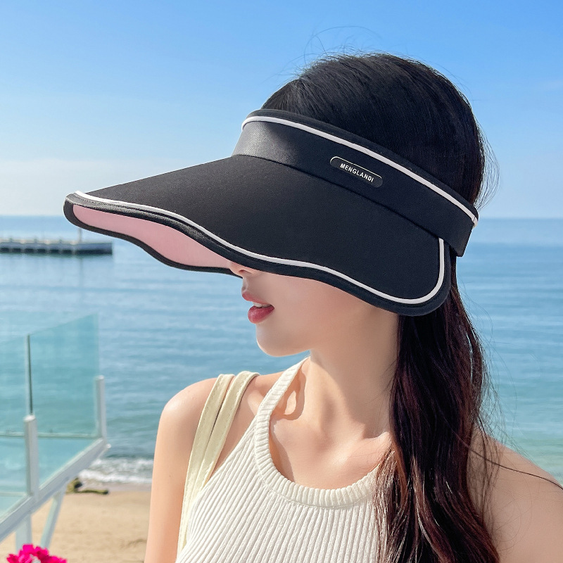 Fashion New Empty Top Lotus Leaf Sun Travel Beach Hat display picture 3