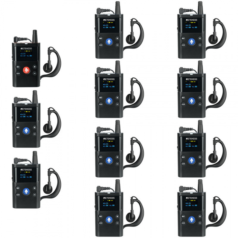 RETEKESS无线导览讲解器 双向通话远距离280米 政企参观旅游讲解