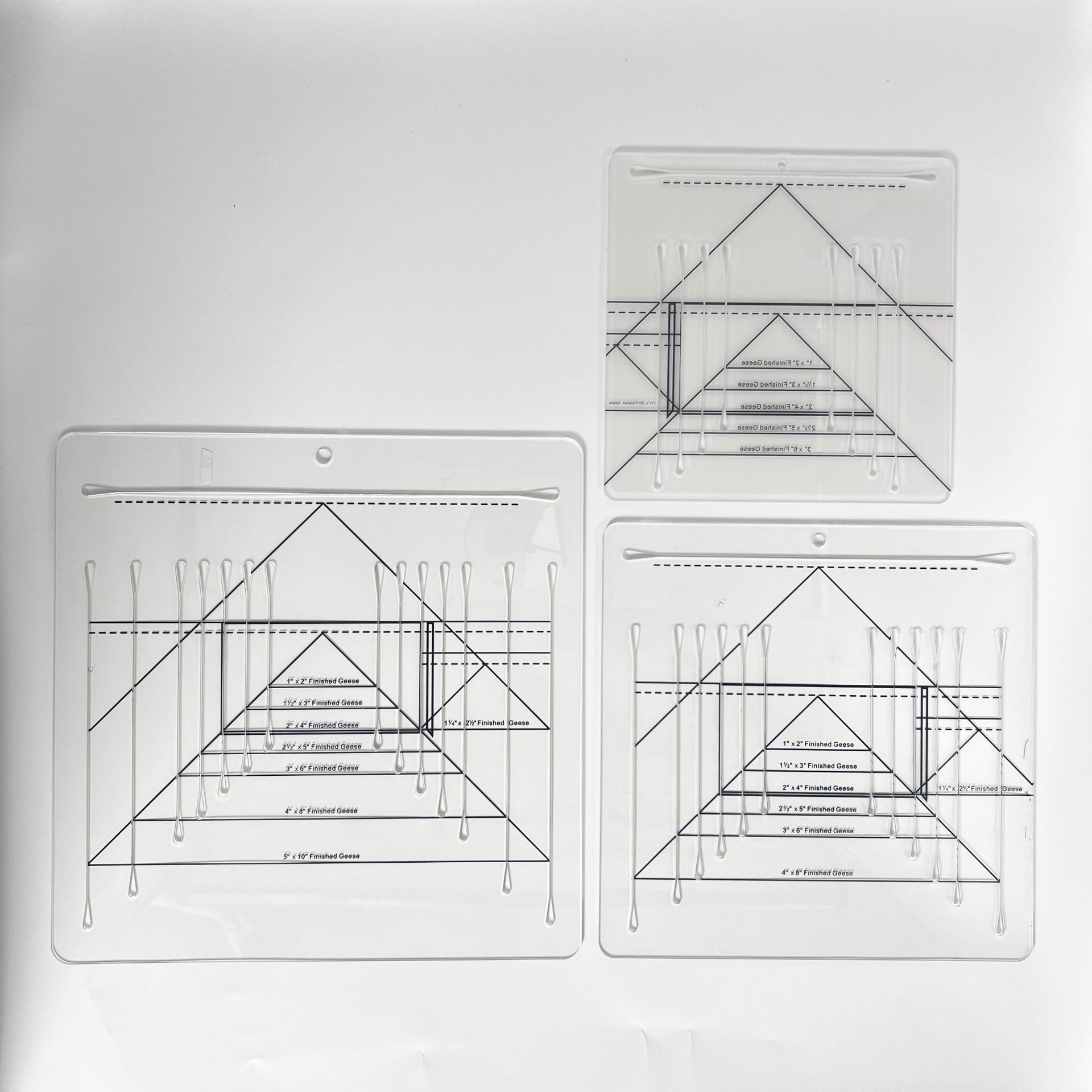 Diseño de prendas de vestir acrílico 90 ° regla de costura de tela de corte de tela doble regla de patrón de tela de corte