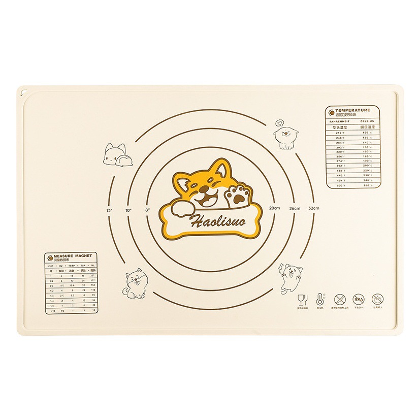 Cartoon Silicone Kneading Mat Thickened Food Grade New Style Baking Antibacterial Household Panel Large Rolling Mat and Mat