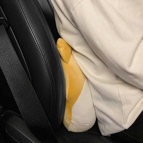 Car headrest, neck pillow, car cartoon corgi car cervical pillow supplies, seat cushion and lumbar support pair
