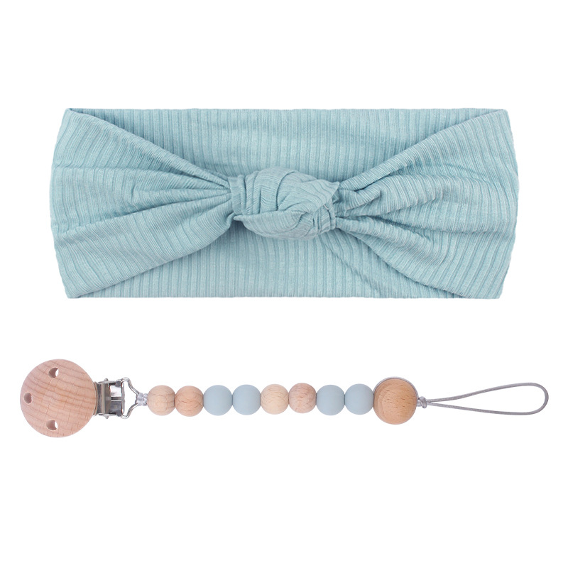 Bebé suministros bebé lindo pelo banda calmante bebé cuentas de silicona mordedor pezón cadena anti-caída traje de cadena Nuevo
