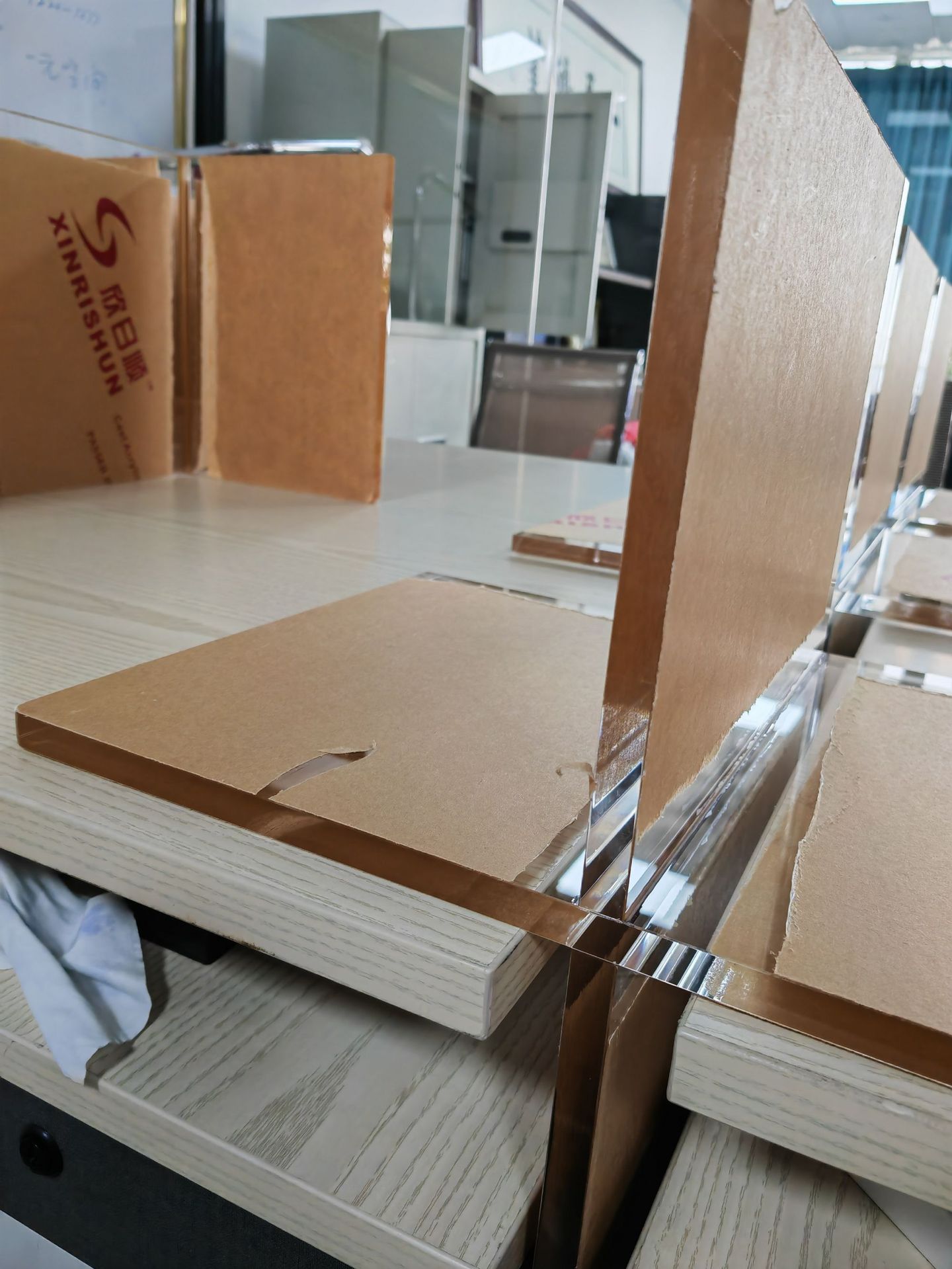 高通透亚克力20mm厚T型餐桌脚710*490*220家庭用高端大气安全美观