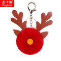 pu圣诞糜鹿挂件毛绒钥匙扣挂件仿圣诞獭兔钥匙扣挂件diy包包配件