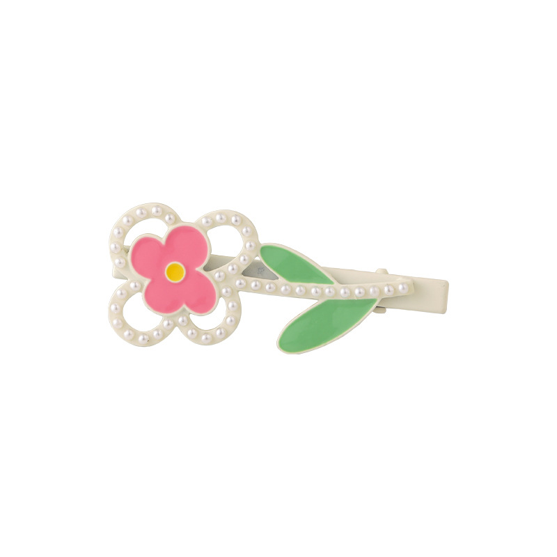 Fashion Sweet Pearl Flower Shaped Barrettes Bang Clip Hair Accessories display picture 6