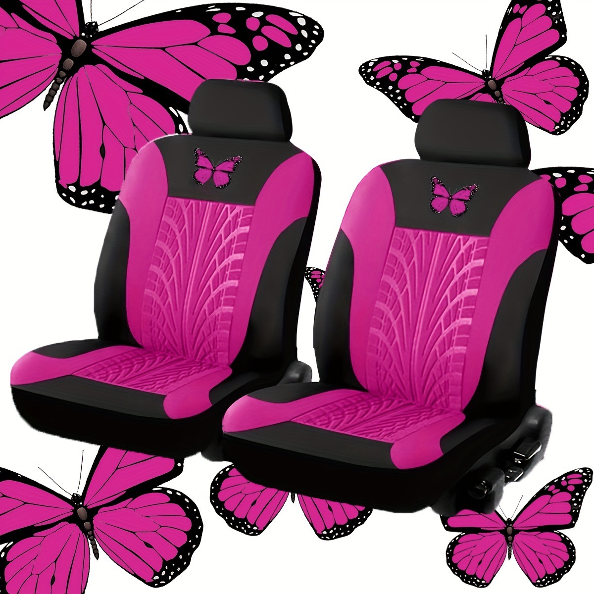 Car Seat Cover Set, Universal Butterfly Pattern Embroidered Car Seat Cover from the Source Manufacturer