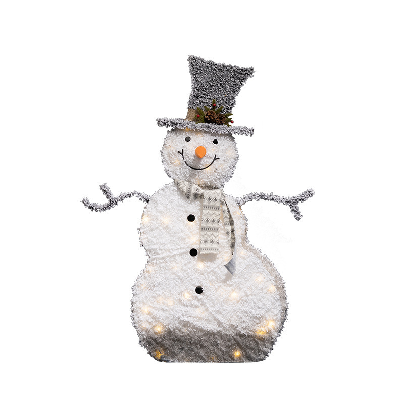 クロスボーダー Amazon クリスマス アイアン ライトアップ装飾装飾品植毛 130 センチメートルヘラジカ雪だるまホリデー小道具|undefined