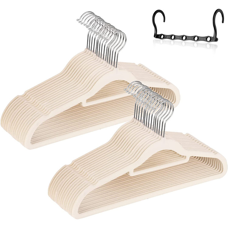 Flocking hanger ABS non-slip felt plastic hanger home storage clothing store finishing seamless clothes hanging clothes support Flocking hanger ABS non-slip felt plastic hanger home storage clothing store finishing seamless clothes hanging clothes support