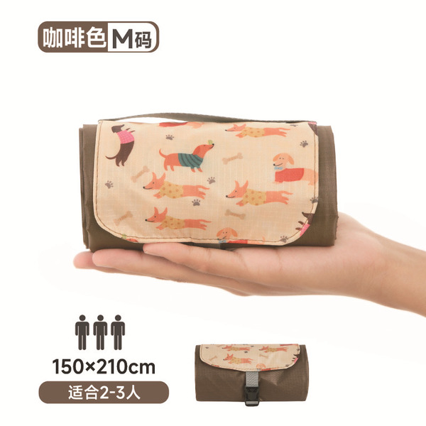 Handheld light and thin beach carpet for traveling for camping