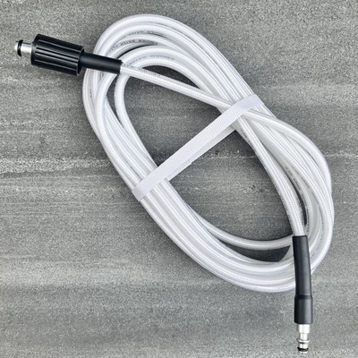 and Hose Kit, High pressure car wash water gun - 4m-white-three-layer-fiber-explosion-proof-pipe-morgana-large-and-small-connectors