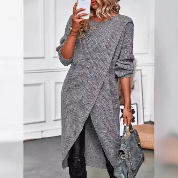 Пятно женская трикотажная длинная куртка