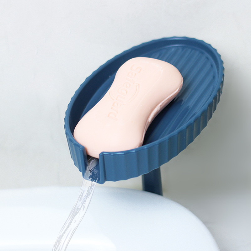 香皂置物架吸盘壁挂式免打孔创意沥水架卫生间个性可爱带盖肥皂盒|ms