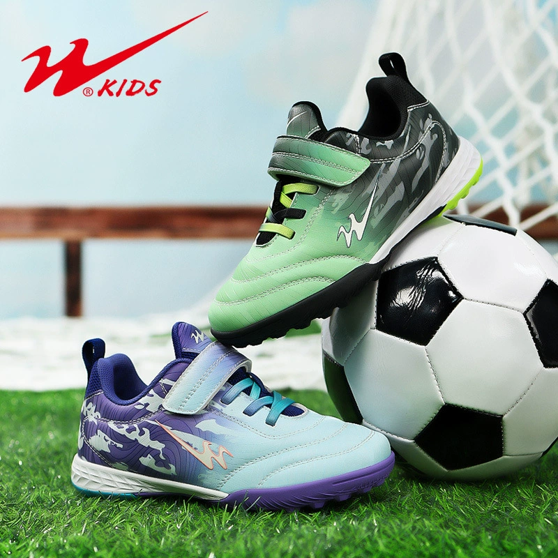 Детская Двойная звезда обувь липучки спорта Досуг Футбол обувь 15220