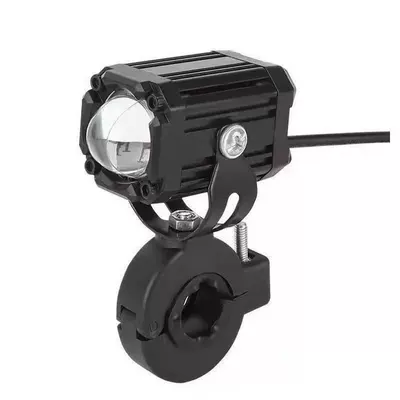 Cross-border motorcycle LED spotlights, yellow and white high/low beam auxiliary headlights for delivery electric vehicles, future demon eye lights (Motorcycle headlights, headlights) - single-pack-economic-model-square-devil-eye-spotlight