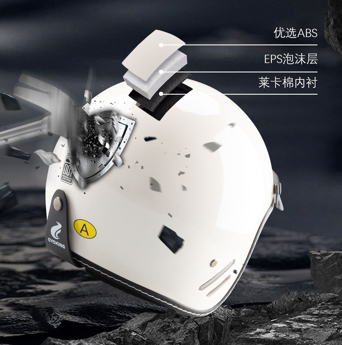 Retro Motorcycle Helmet for Electric Scooters, 4/3 Helmet for Men and Women, Riding Safety Helmet for Motorbikes, Lightweight Electric Bike Helmet