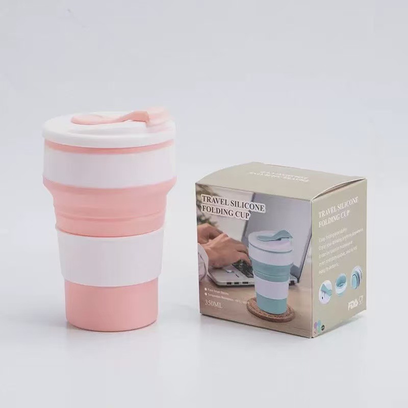 Taza de agua de silicona nórdica, taza plegable portátil al aire libre, taza de oficina, taza de café de alto valor facial