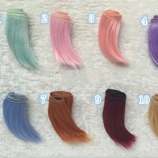 Night Lori bjd DIY Keer ob blame high doll wig big roll big bend buckle high temperature silk hair row 10cm