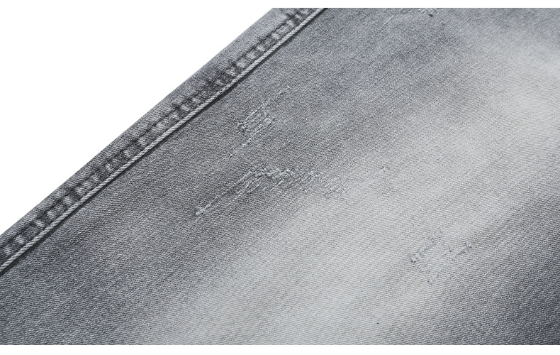 2023 Spring/Summer new solid-color jeans for men, washed light gray distressed pants with frayed edges, American straight-leg pants pic 28