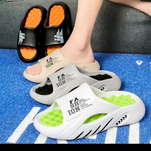 Wholesale Men's Thick-Soled Slippers for Summer Outdoor Wear, Home Use, Non-Slip, Trendy Brand Couple's Cool Slippers for Women, Comfortable