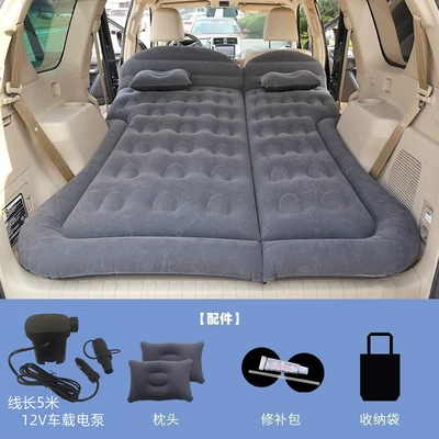 Vehicle-mounted inflatable bed — Trunk Mat, Car Travel Bed - for-trunk-only-suv-honeycomb-black-with-5m-pump