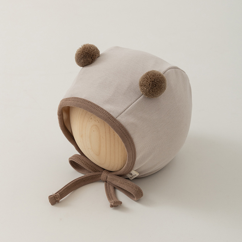 Sombreros para bebés primavera y otoño recién nacidos bonitos sombreros para bebés pequeños meses de algodón puro otoño y invierno sombreros para las orejas