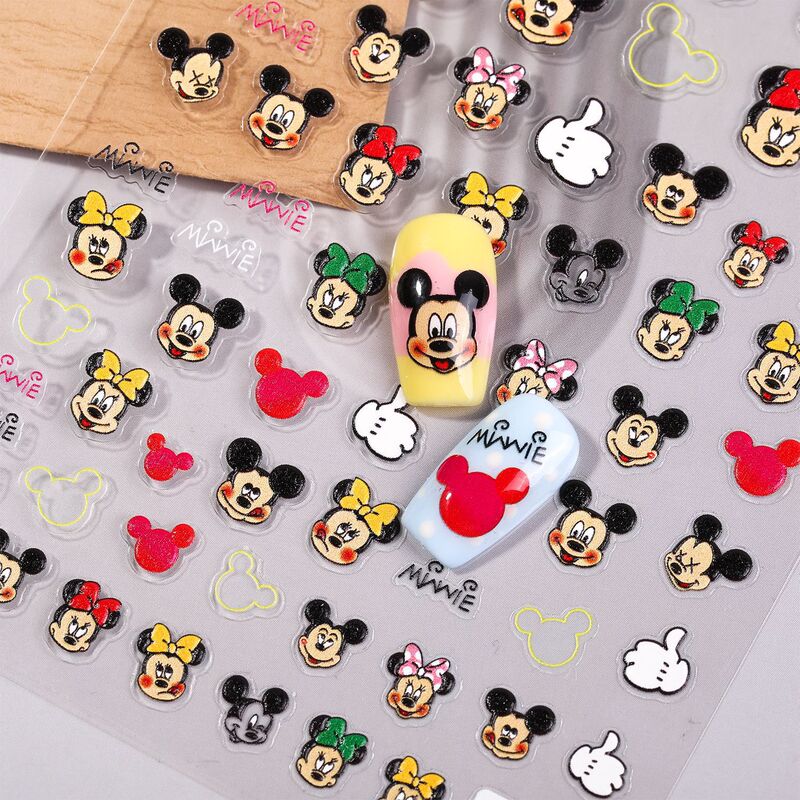 Cute Mickey Mouse Nail Stickers 5D Relief Cartoon Mickey and Minnie Nail Art Stickers Accessories Ca Style Cute Mickey Mouse Nail Stickers 5D Relief Cartoon Mickey and Minnie Nail Art Stickers Accessories Ca Style