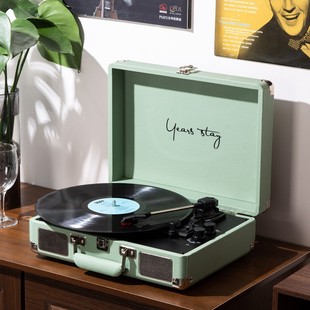 Retro Vinyl Record Player Record Player Gift Record Player Bluetooth Suitcase Vinyl Record Player Cross-Border Manufacturer Wholesale
