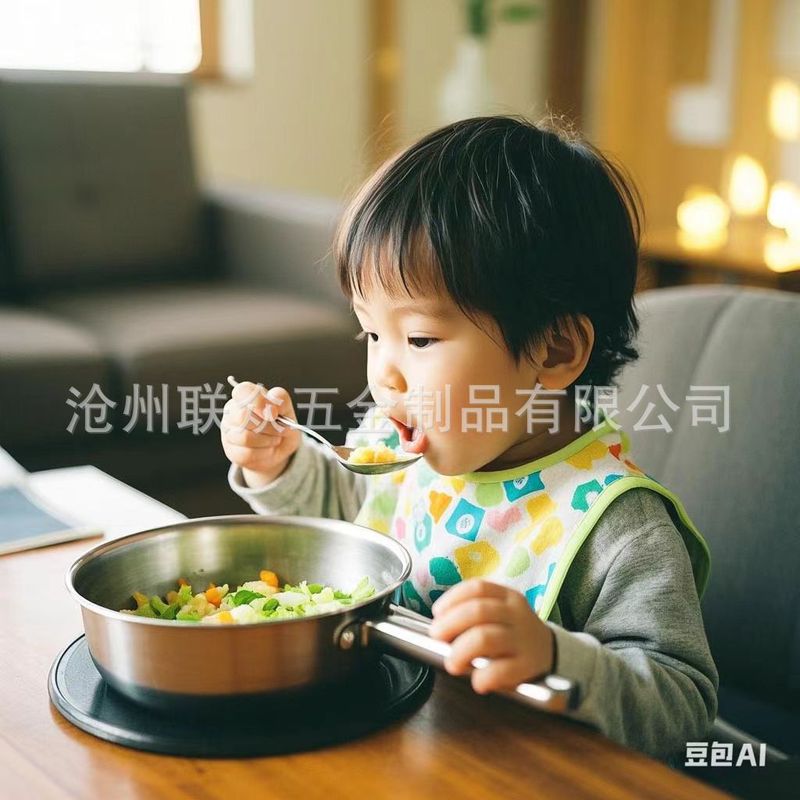 ステンレス鋼ミニフライパンオムレツパンステーキパン子供用食器鍋|undefined