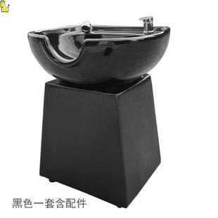 Barber Shop Shampoo Sink Bed Hair Salon Sitting Flush Basin Vertical Column Base Ceramic Hairdressing Men