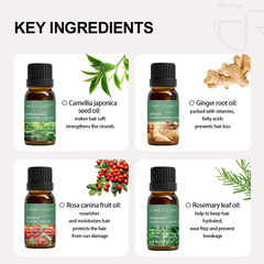 亞馬遜跨境生薑植物玫瑰護髮精油男女防毛躁芳香柔順頭髮精油批發