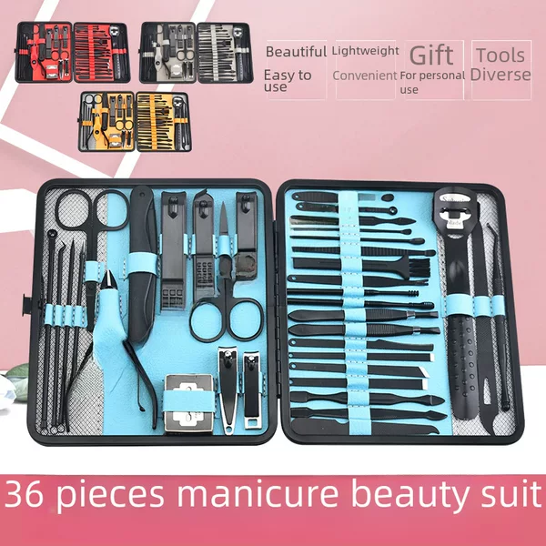 Wholesale Complete Set of Manicure and Manicure Tools Set, Nail Clippers, Nail Scissors, Nail Clipper Set, 36-Piece Set of Contouring Set