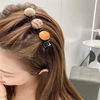 Hairgrip with pigtail, double-layer bangs, hairpins, 2 pieces, Chanel style