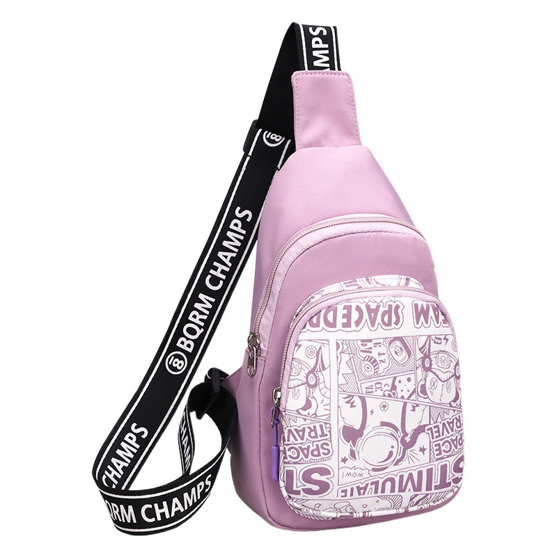 Children's backpack men's and Children's Outing fashion messenger bag casual chest bag boy handsome travel Japanese style small shoulder bag