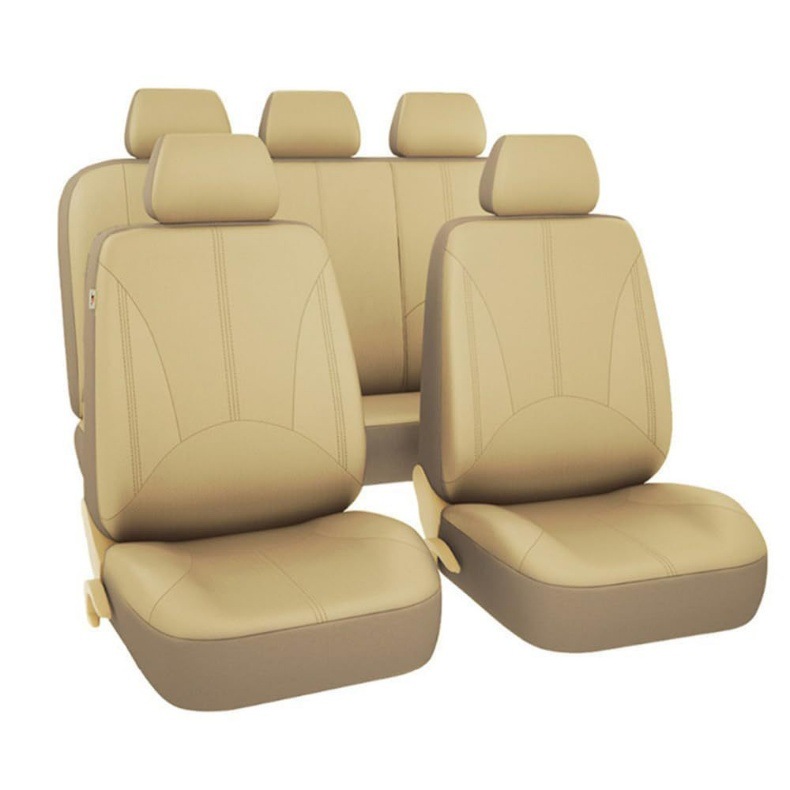 Black Pu Leather Export Universal Car Seat Cover Dustproof Cross-Border 4/9 Piece Set Complete Set Amazon Factory Direct Sale