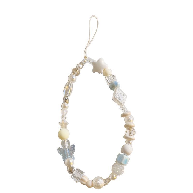 Cadena de teléfono móvil irregular de color claro fresco, adorno versátil, carcasa universal para teléfono móvil, llavero, colgante para teléfono móvil, cordón para teléfono móvil