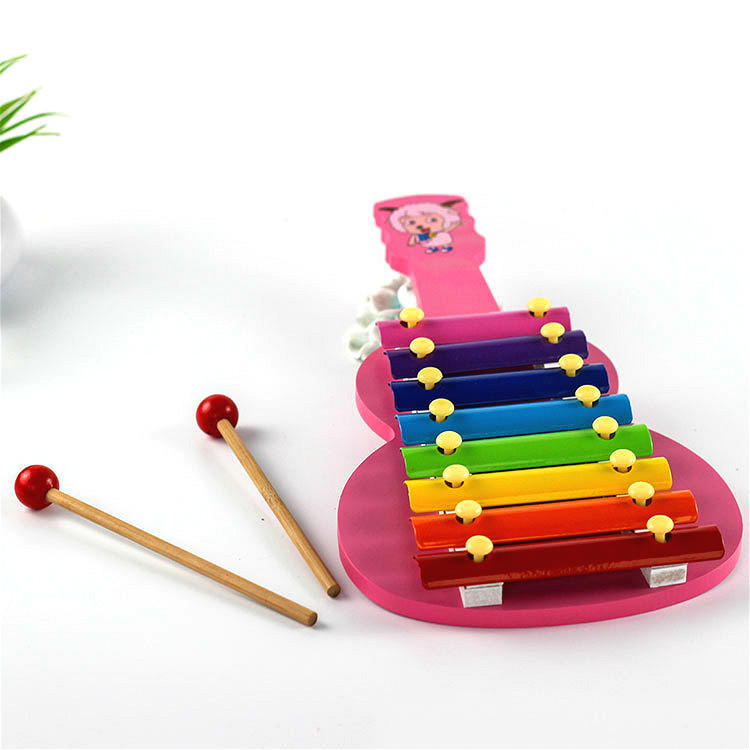 Knock piano Pipa Cartoon Music box Early education Musical Instruments Hand knock piano children Toys Park wholesale Stall goods