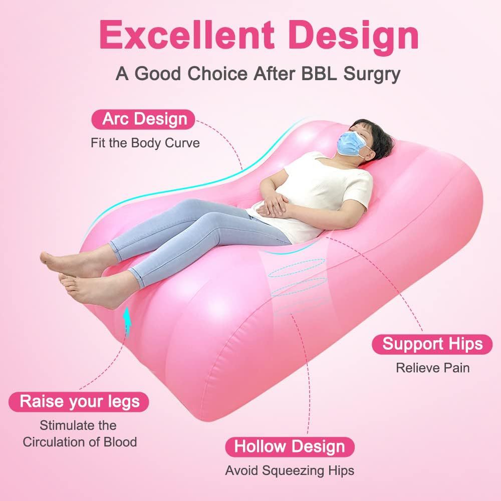 Cross-Border Pvc Inflatable Post-Surgery Sleeping Cushion Sofa, Comfortable Inflatable Sleeping Chair for Brazilian Butt Lift Recovery