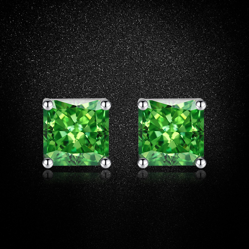 1 Pair Elegant Streetwear Geometric Plating Copper High Carbon Diamond Ear Studs display picture 10