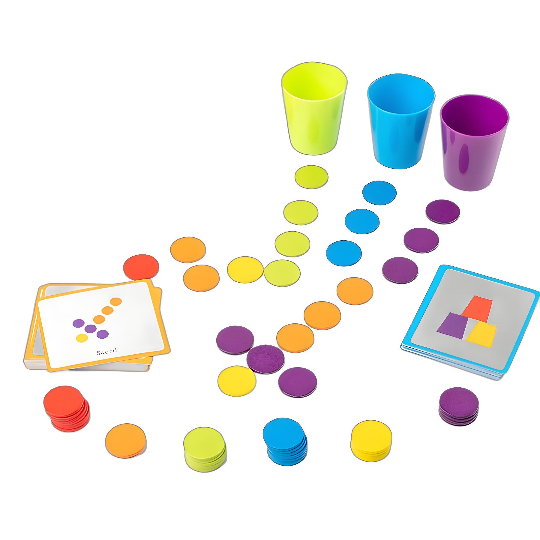 Fábrica directa de clasificación de color taza jardín de infantes juegos de mesa bebé cognitivo de color puzzle juguetes de madera al por mayor